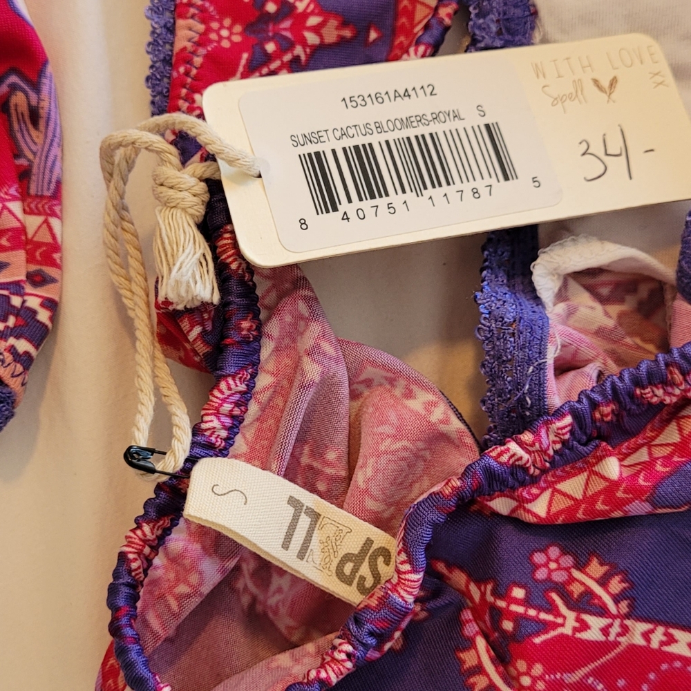 NWT Spell Designs Sunset Road Cactus bralette and bloomers - Picture 7 of 11